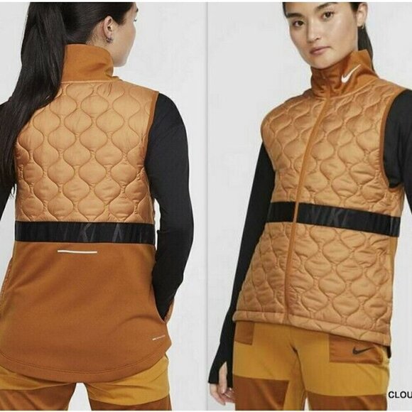 Nike Jackets & Blazers - Nike Womens Aerolayer Thermore Running Vest Burnt Orange Size Small